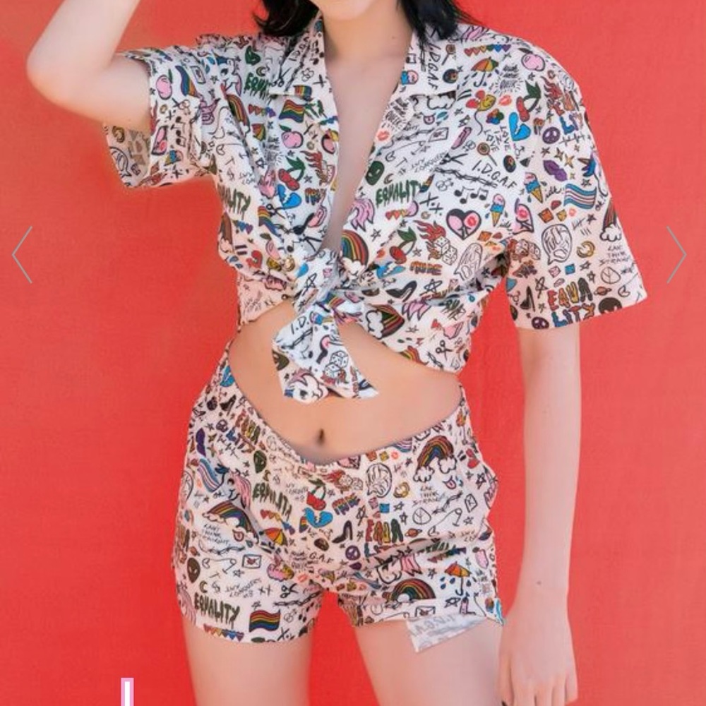 Dolls Kill 2pc Set QUEER PRIDE L/XL